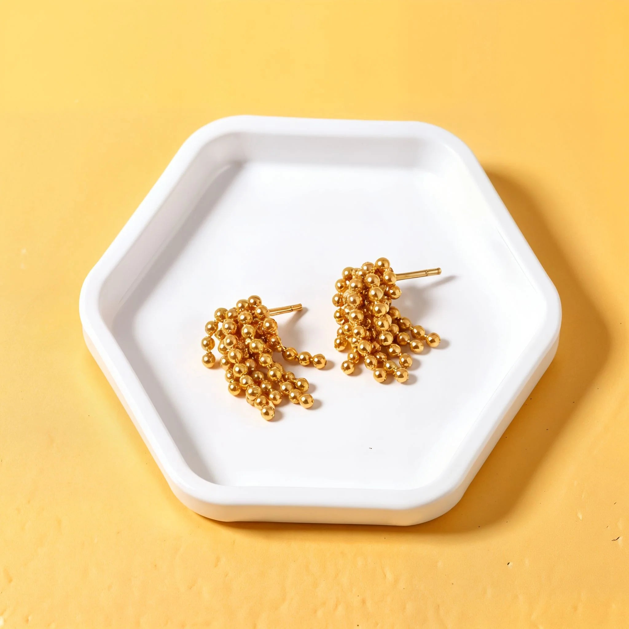 Firework Fringe Gold Earrings