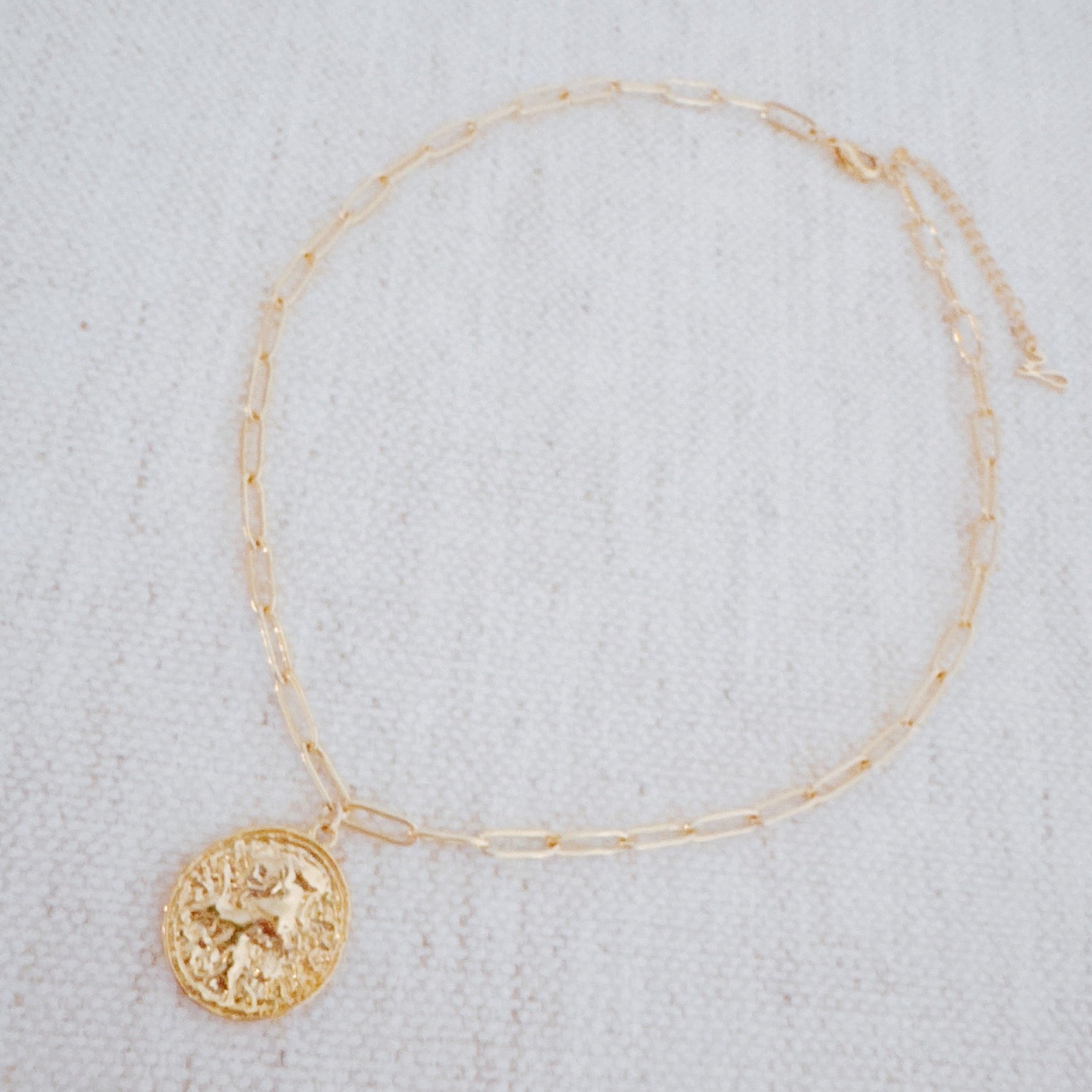 Old World Coin Link Chain Necklace