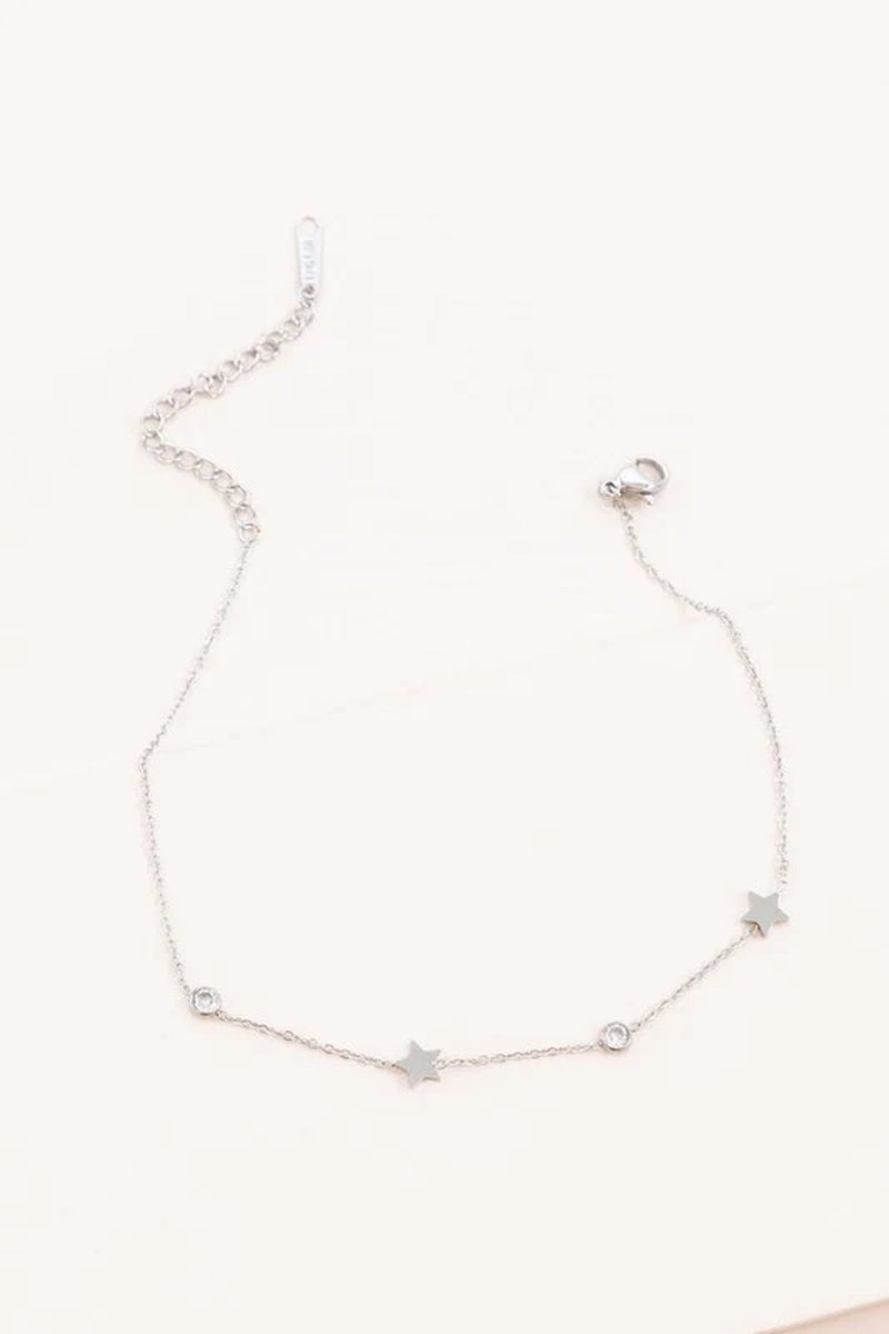 Starry Eyed Rhinestone Anklet