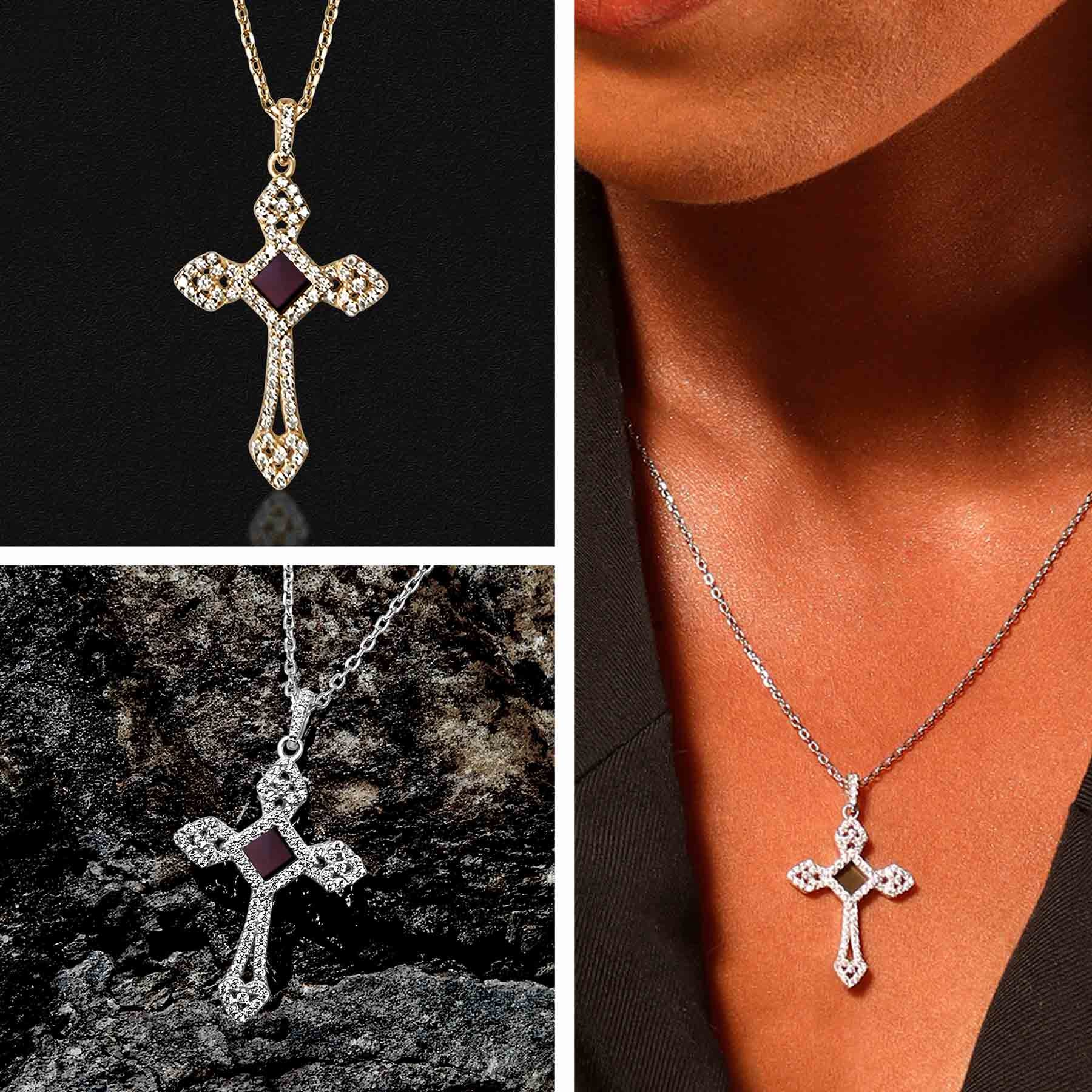 Cross Pendant for Women with Nano Bible - Royal Cross Pendant