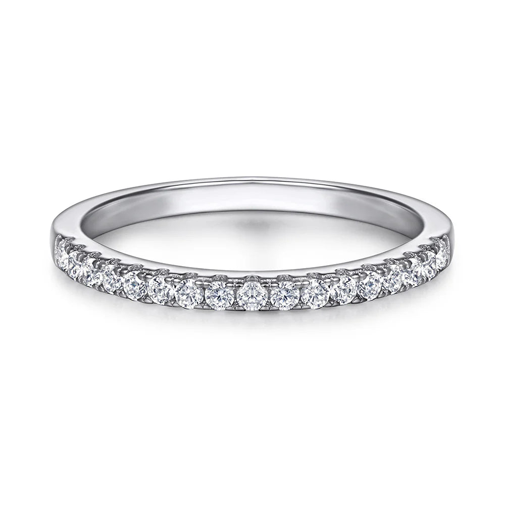 Luxury Wedding Ring - 925 Sterling Silver with Brilliant Cut Cubic Zirconia