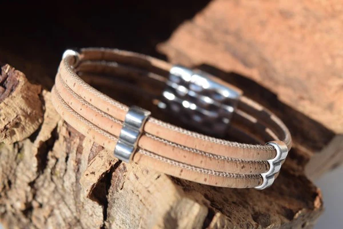 Men'S Cork Bracelet - Triple